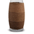 Botella De Vidrio Con Hilos Beige Y Marron Tapa Metal 1 Lit - comprar online