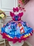 Vestido Infantil Lilo e Stitch C/ Amigos Rosa Cinto Pérolas (0664PK) - comprar online