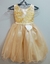 Vestido Infantil Dourado C/ Renda Metalizada Daminhas Festas (2124DR) - comprar online