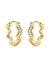 Argola Zig Zag Cravejada M | Banhada a Ouro Ref. 14259 - comprar online