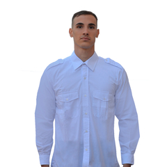 CAMISA BLANCA CON CHARRATERAS MANGA LARGA MASCULINO PSA