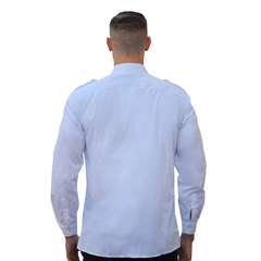 CAMISA BLANCA CON CHARRATERAS MANGA LARGA MASCULINO PSA - comprar online