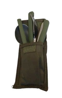 SET CUBIERTO CAMPING PLEGABLE CON FUNDA MILITAR (3350c) - comprar online