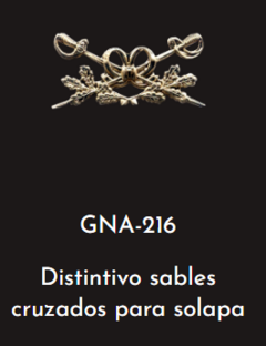 GNA 216 - DISTINTIVO SABLES CRUZADOS PARA SOLAPA