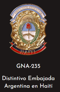 GNA 235 - DISTINTIVO EMBAJADA ARGENTINA EN HAITI