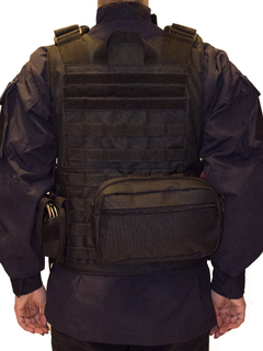 CHALECO TACTICO MOLLE NEGRO FUERZA POLICIAL - tienda online