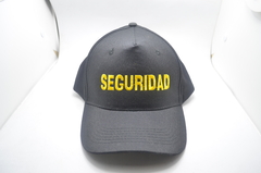 GORRA SEGURIDAD NEGRO CON AMARILLO/BLANCO