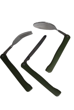 SET CUBIERTO CAMPING PLEGABLE CON FUNDA MILITAR (3350c) en internet