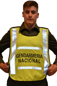 CHALECO GENDARMERIA NACIONAL ARGENTINA BABERO VIAL AMARILLO