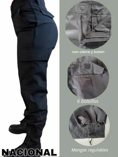 PANTALON NEGRO/AZUL RIPSTOP NACIONAL