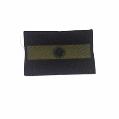 EMBLEMA BANDERA ARGENTINA BORDADO NEGRO/VERDE