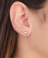 EAR CUFF DE CORAÇÃO LISO E VAZADO CRAVEJADO DE ZIRCÔNIA COLO (017090)