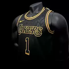 CAMISA LAKERS PRETA RUSSELL #1 2022/2023 na internet