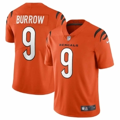 Camisa Cincinnati Bengals Burrow 9 Game Masculina Laranja