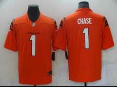 Camisa Cincinnati Bengals Chase 1 Game Road Masculina - Laranja+Preto