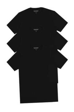 PACK DE 3 CAMISETAS (REGULARES) KOROVA BÁSICAS PRETAS