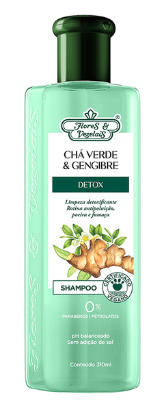 SHAMPOO DETOX GENGIBRE E CHÁ VERDE FLORES & VEGETAIS