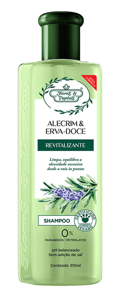 SHAMPOO ALECRIM E ERVA DOCE FLORES & VEGETAIS