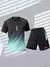 Nox-Conjunto de camiseta deportiva y pantalones cortos sueltos para hombre, ropa