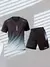 Imagen de Nox-Conjunto de camiseta deportiva y pantalones cortos sueltos para hombre, ropa