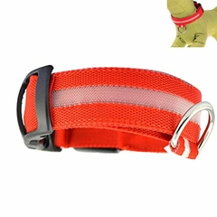 Collar LED roja para Perros y Gatos: ¡Visibilidad Nocturna!