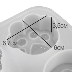 Molde de silicona fundicion resina epoxi Plancha, forma huellita - tienda online