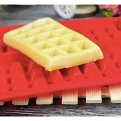 Molde Waffle Silicona Rectangular para reposteria - comprar online