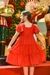 Vestido Chiffon com Brilho Vermelho - Mimailikids