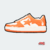 Bapesta Patent Leather Orange White