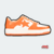 Bapesta Patent Leather Orange White - comprar online