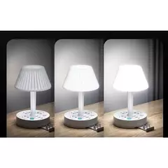 Luminária De Mesa Multifuncional Ajustável De Três Velocidades LED/Lâmpada De Cabeceira/Dormitório/Quarto/Carregamento usb - comprar online