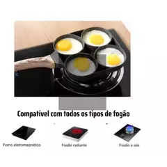 Fritadeira pratica 4 partes ideal para ovos e hamburguers - comprar online