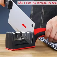 Amolador Afiador De Facas Em Aço Inox Profissional Com 3 Afiadores Profissional - Meus Importados Favoritos