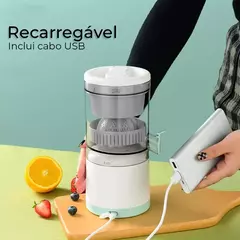 Espremedor De Laranja Elétrico Frutas Portátil Bivolt Extrator Recarregável USB - comprar online