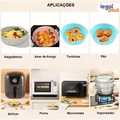 Kit 5 Forma De Silicone Para Air Fryer Forno Microondas Fritadeira Assadeira Reutilizável Antiaderente Flexível - comprar online