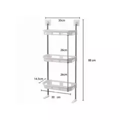 Prateleira Tripla De Banheiro Armazenamento Rack De Parede na internet