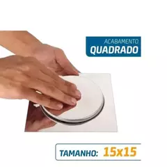 Ralo Click Inteligente 15x15 cm Inox Banheiro Veda Cheiro + Porta Grelha Metal Inox - comprar online