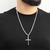 Imagem do Pingente de Prata 990 Cruz Crucifixo Meia cana Grande