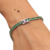 Pulseira De Prata 925 Feminina Riviera 4 Grifas 17cm Verde - loja online