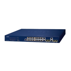 Switch Administrable PoE Capa 2 de 16 Puertos 10/100/1000 Mbps 802.3af/at, 4 Puertos SFP Gigabit, Hasta 240 W