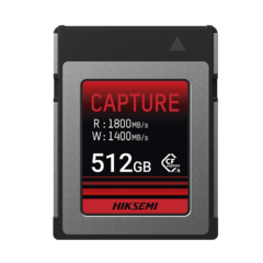 Memoria CFexpress tipo B / Clase 10 de 512 GB / Especializada para Cámaras de Fotografía y Video / 1800 MB/s Lectura / 1700 MB/s Escritura