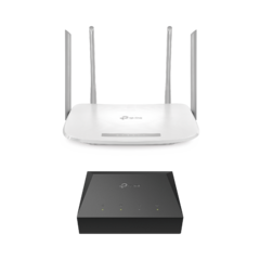 Kit de ONU Gigabit XZ000G3 con Router Router Inalámbrico ISP doble banda AC, Hasta 1167 Mbps, 4 antenas externas omnidireccional, Puertos Gigabit