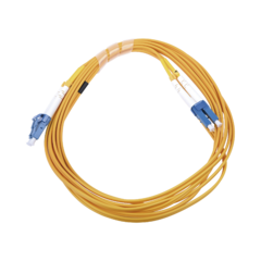 Jumper de Fibra Óptica Monomodo 9/125 LC/UPC-LC/UPC, PVC, 2.0 mm, Dúplex, amarillo, 3 metros