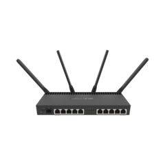 Router con Wi-Fi 4x4 MU-MIMO, hasta 2 watts de potencia, antenas de 3 dBi, 10 puertos Gigabit, 1 Puerto SFP+