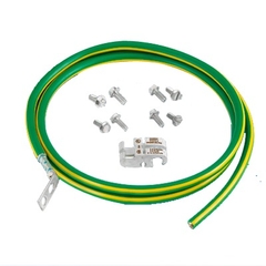 Kit de Jumper para Conexión de Gabinete o Rack de Telecomunicaciones a Barra de Tierra Física, 6 AWG, 1.52 m de Largo