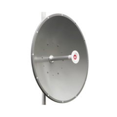 Antena direccional de 3 ft, 5.9 a 7.1 GHz, Ganancia 34 dBi, Conectores RP-SMA Hembra, Polarización doble, incluye montaje para torre o mástil