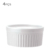 Ramekin de Porcelana Canelado Schmidt Branco 10x5cm 4pçs