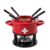 Fondue de Cerâmica Swiss Vermelho 30cm 11pçs