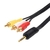 Cabo RCA 1.5m e 3.5mm, cabo macho av com saída aux para 3 rca, conector de vídeo e áudio, para alto-falante, tv, cd, dvd player, laptop - b3techstore