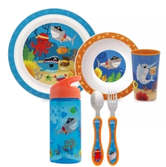 Kit Prato Bowl Copo Talheres E Garrafa Aventuras Pirata Buba - comprar online